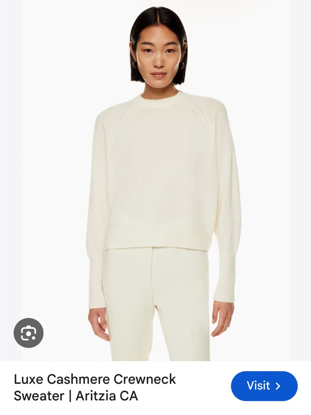 Aritzia Luxe Cashmere Crewneck Sweater